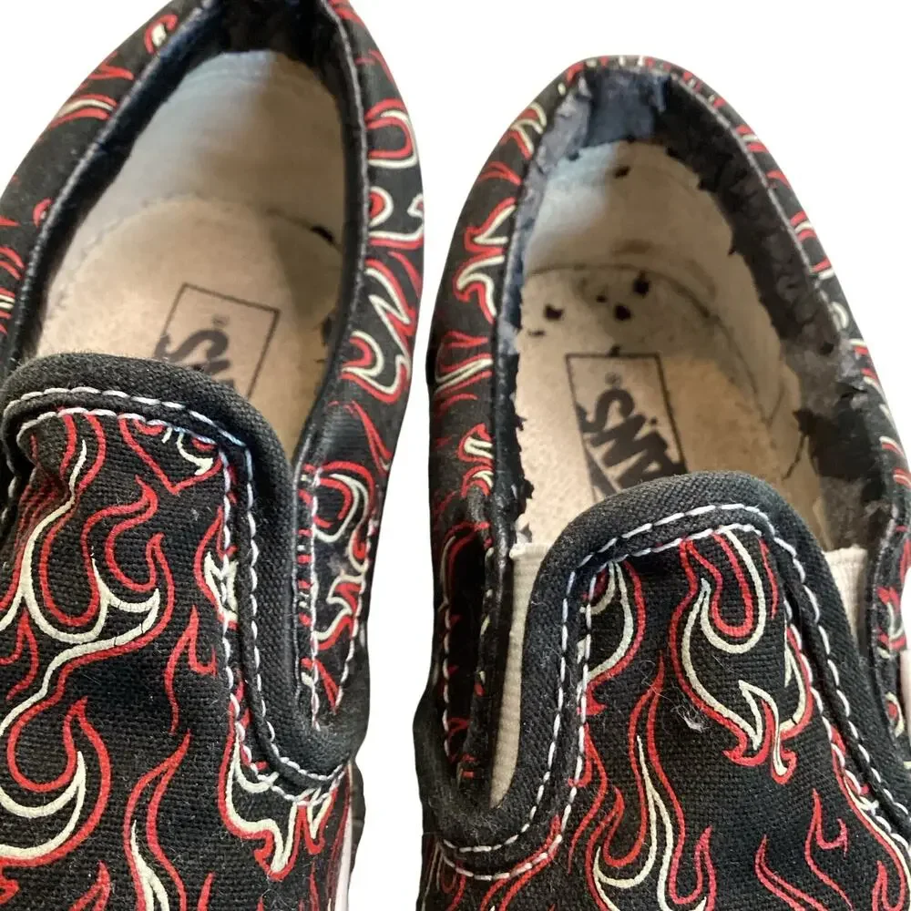 Vans Flame Slip On Sneakers Kids 13.5 🔥